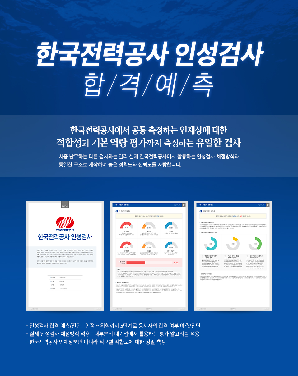 한국전력공사(한전) 인성검사